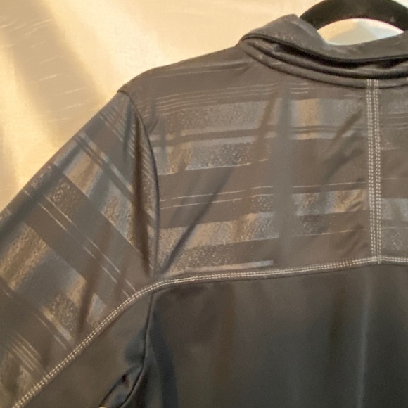 NWOT  Reebok Black Full Zip Jacket Shiny Woven Ladies Lg - Picture 10 of 13